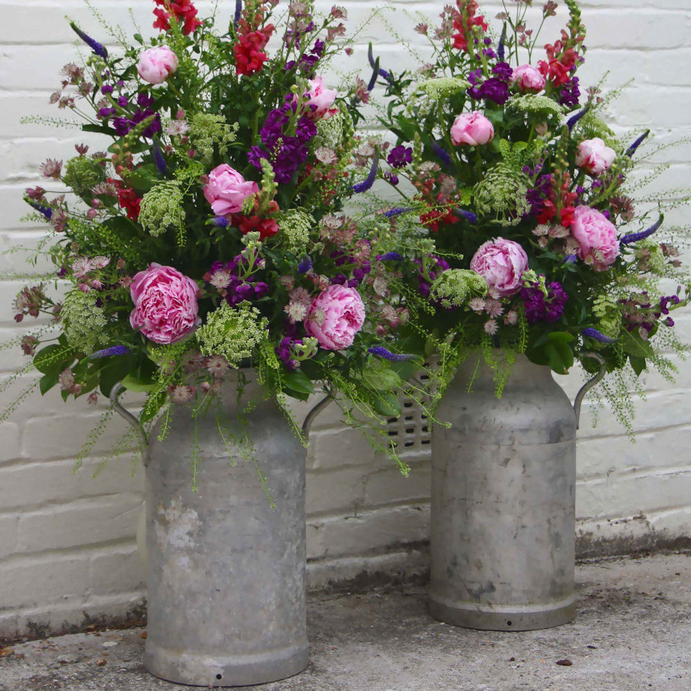 Galvanised Steel Metal Vintage Milk Churn