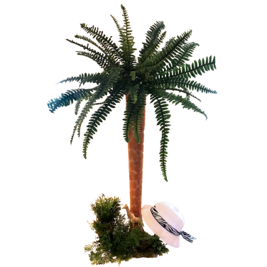 Fern Centrepiece with Giraffe Stand & Safari Hat