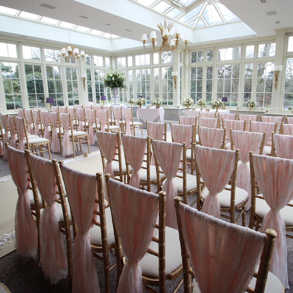 Gold Chiavari Chair St Michaels Manor Pink & Lace Drape
