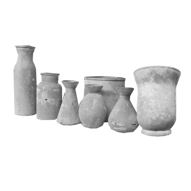 Grey Frosted Bud Vases