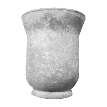 Grey Frosted Hurricane Vase