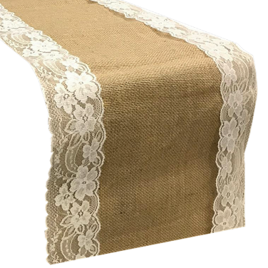 Hessian Runner lace at Sides