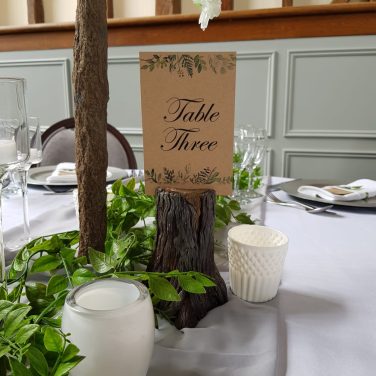 Tree Stump Table Number Holder