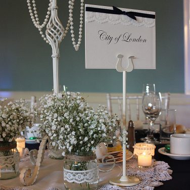 White Table Number / Name Holder