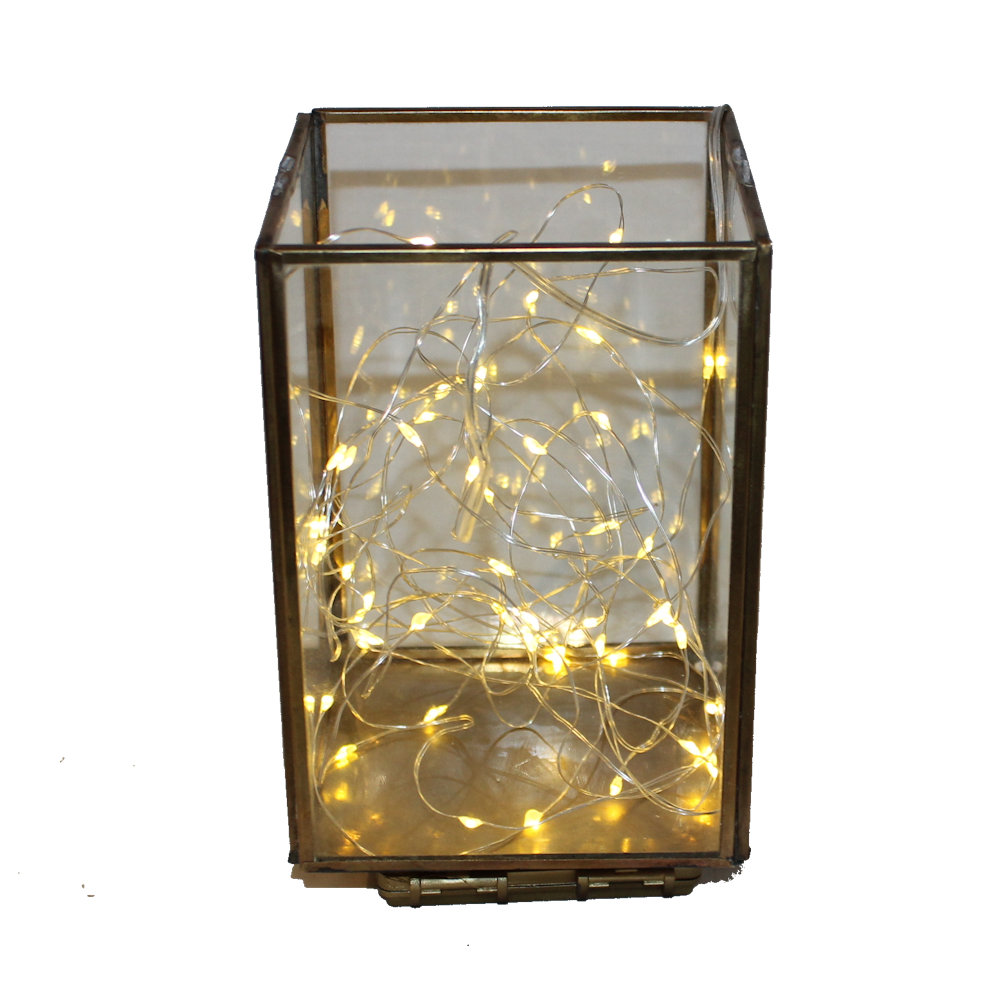 Terranium Lantern Gold with Micro Lights