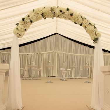 Floral Arch with Chiffon Legs 3