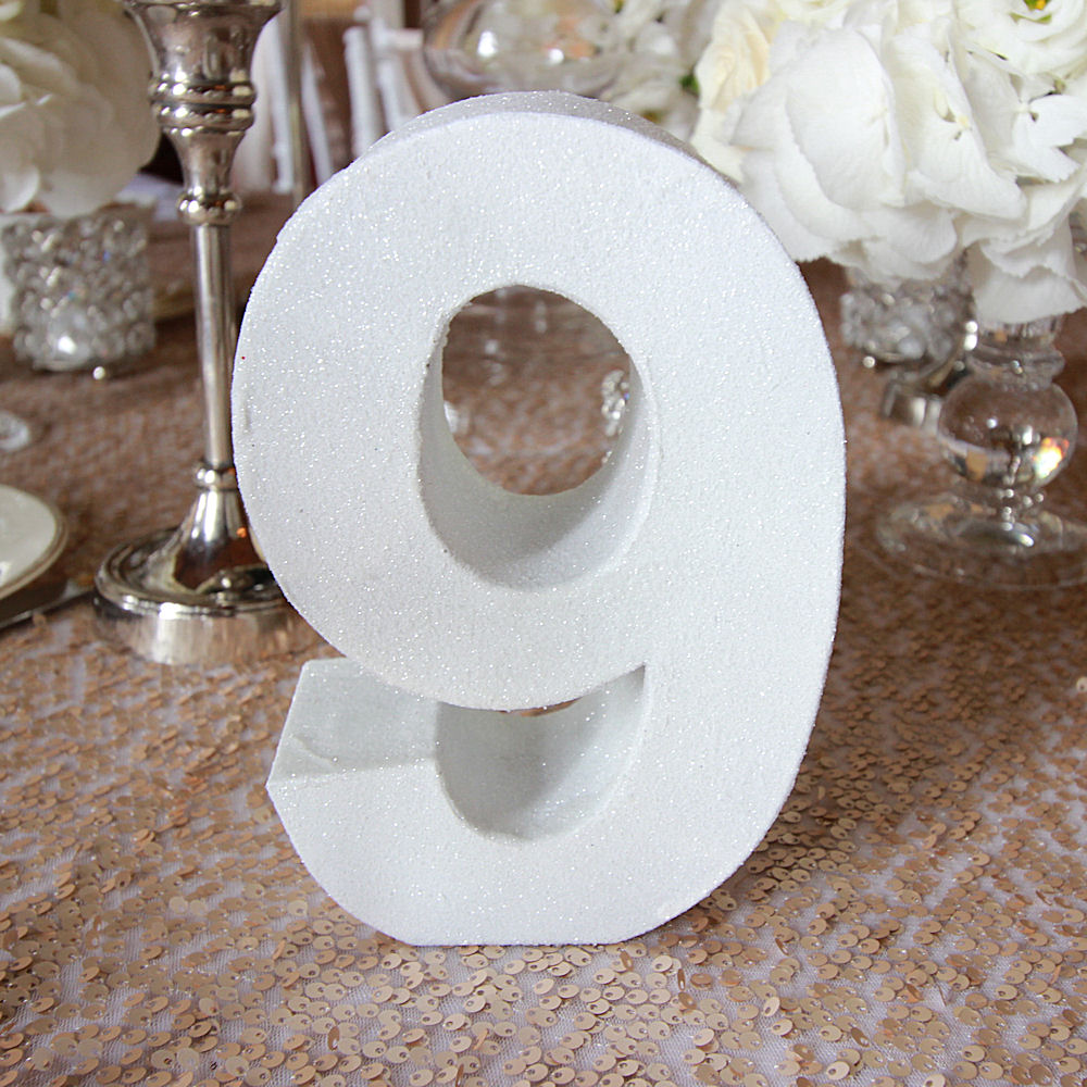 3D Table Number White