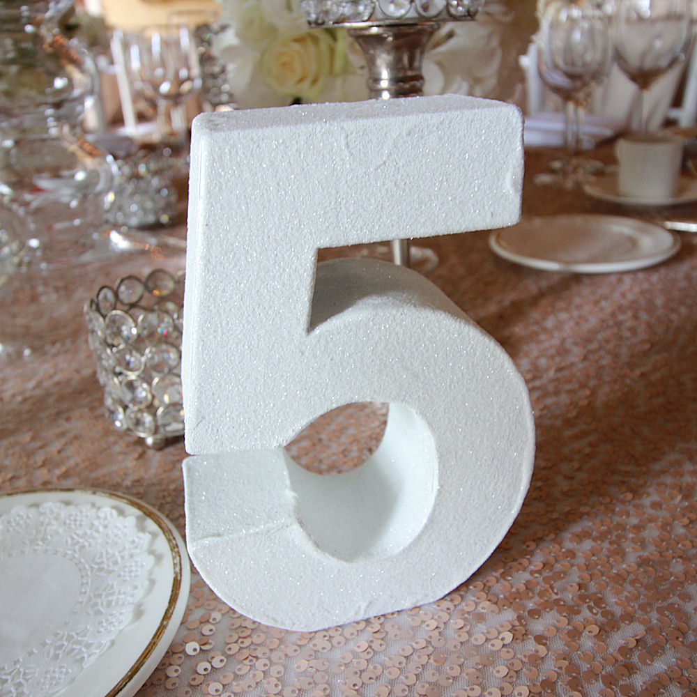 3D Table Number White