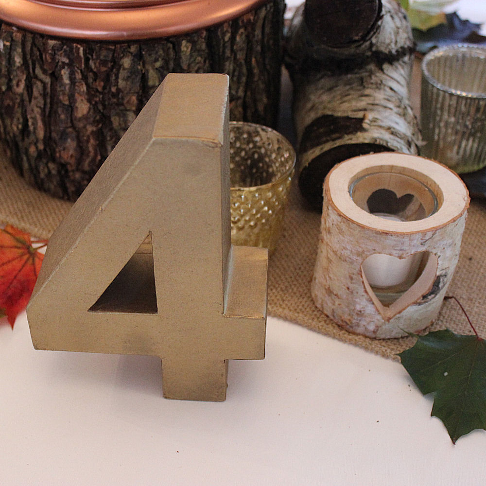 3D Table Number Gold