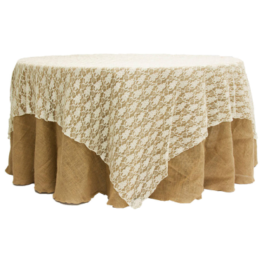 White Lace Tablecloth Overlay