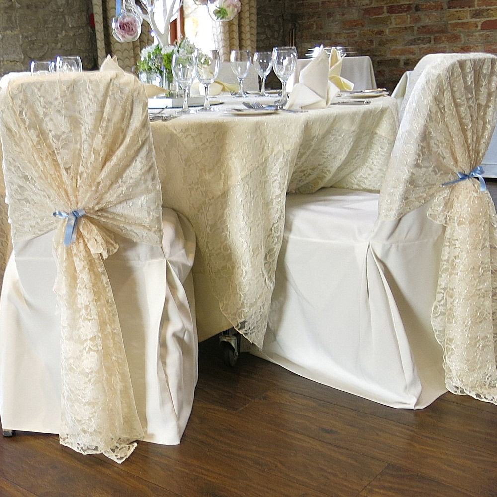 White Lace Tablecloth Overlay 7