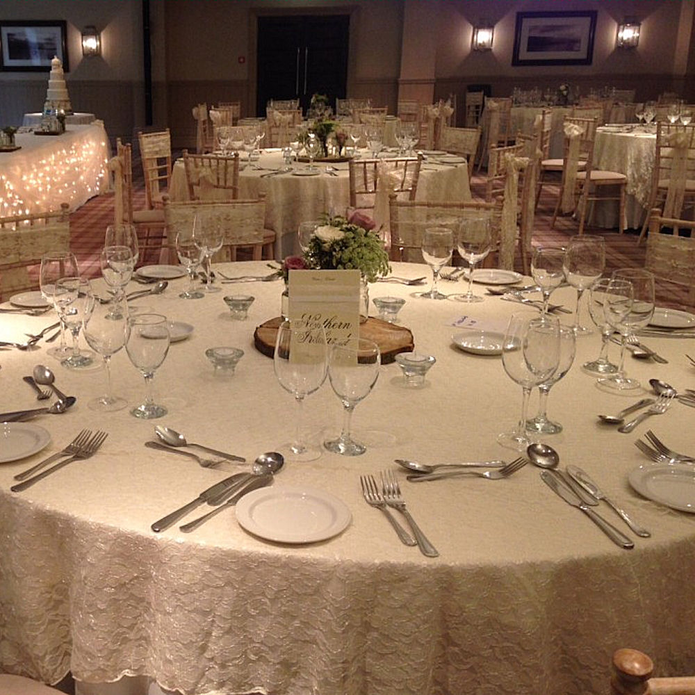 White Lace Tablecloth Overlay 9