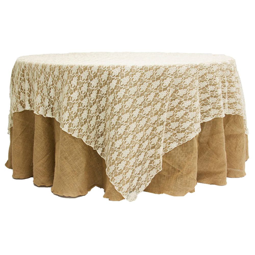 White Lace Tablecloth Overlay