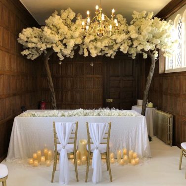 Large Floor Standing Ivory Blossom Tree 1