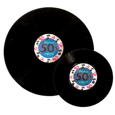 Large & Small Records with 50s Party in Centre