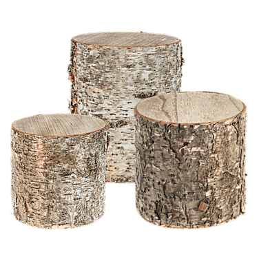 Set of 3 Log Stumps
