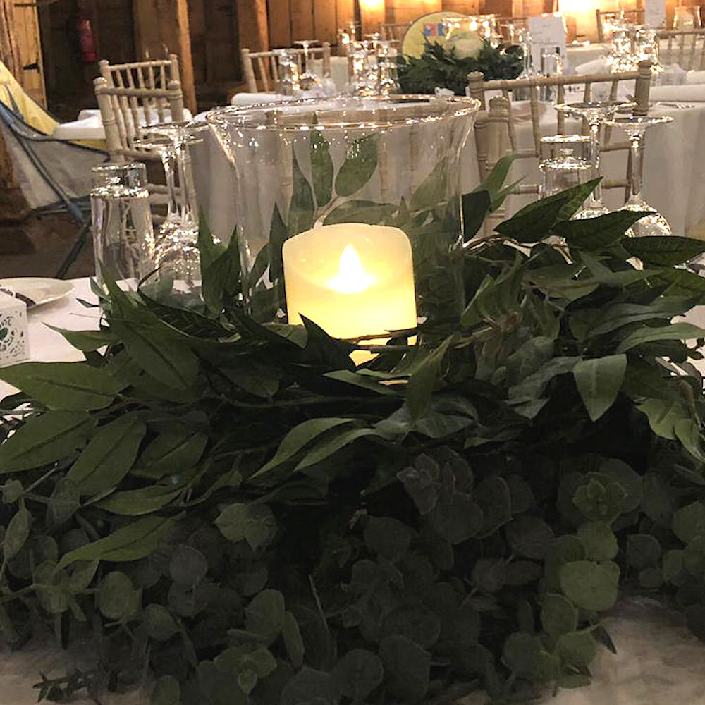 Eucalyptus Ring with Cylinder Vases 5