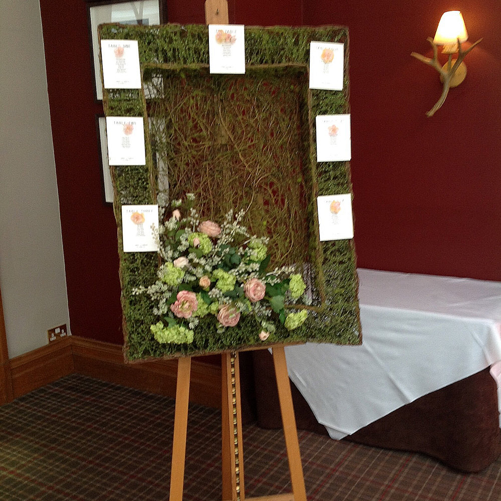 Moss Frame at Wedding
