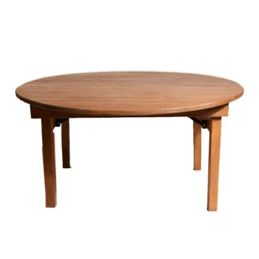 Round Rustic Oak Vintage Table Hire