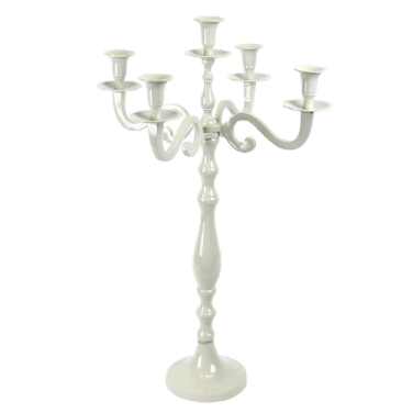 Off White Pale Ivory Candelabra