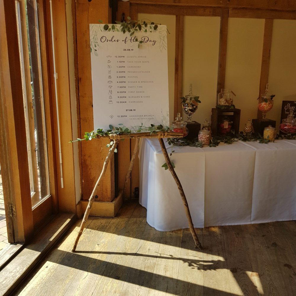 Rustic Stick Easel