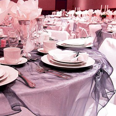 Black Organza Table Overlay 4