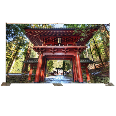 Oriental Red Temple Entrance Backdrop