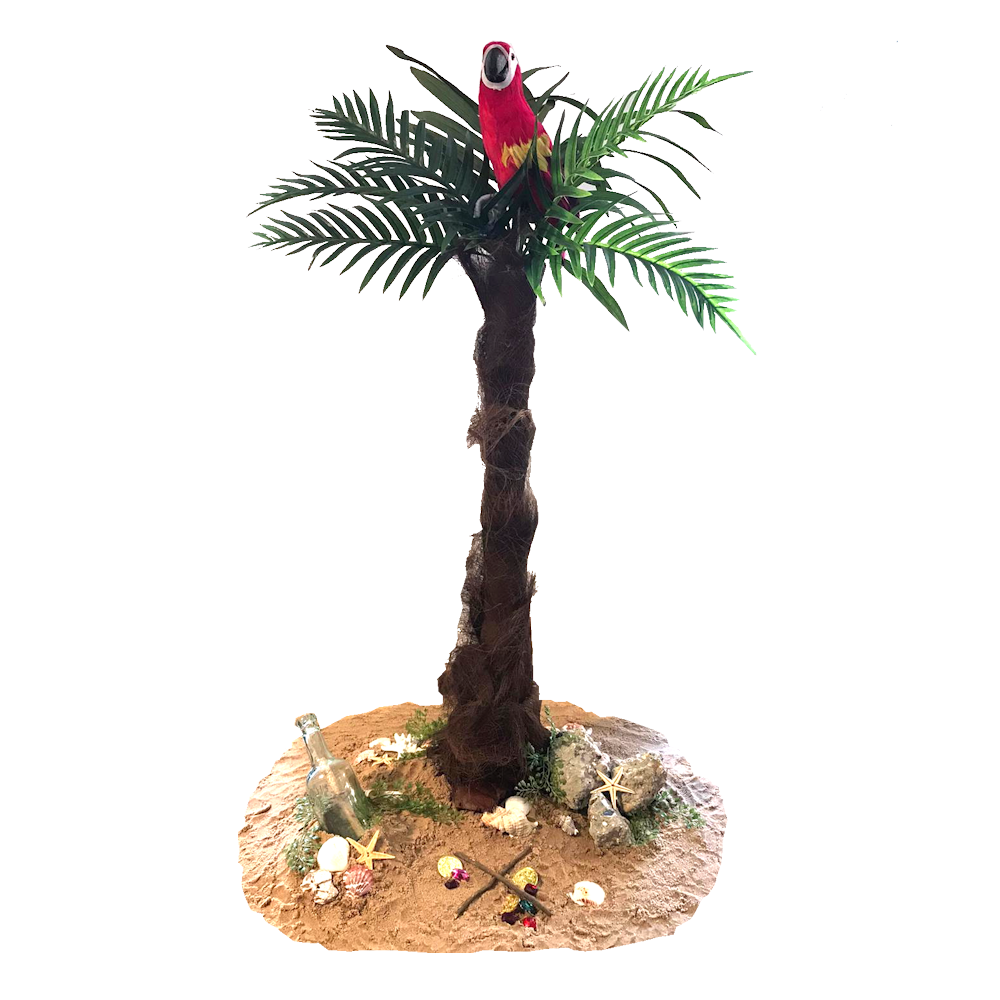 Parrot in Palm Tree Centrepiece