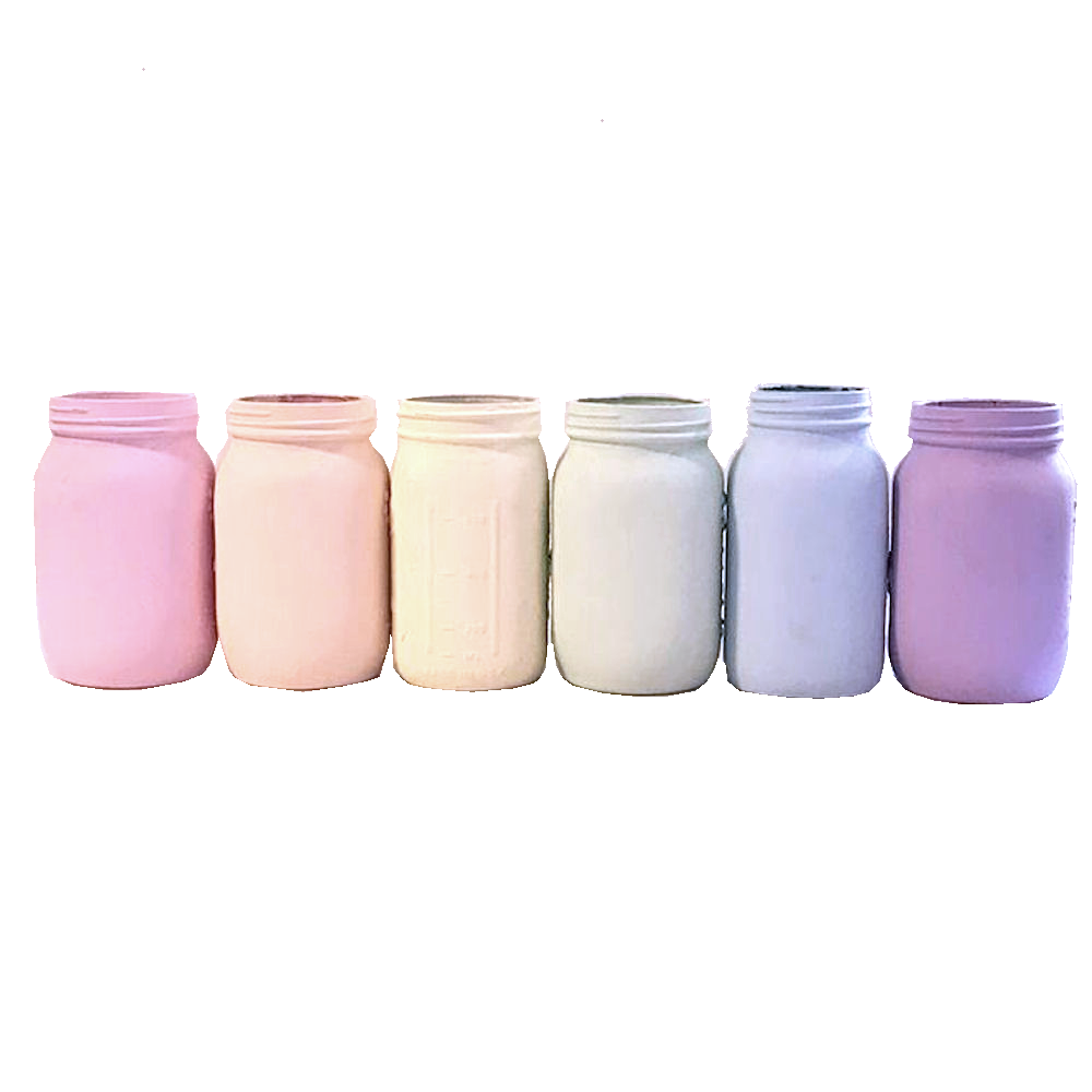 Pastel Pastle Mason Jar Hire