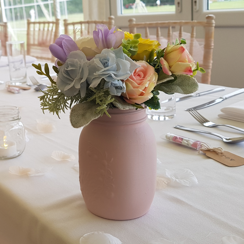 Pastel Pastle Mason Jar Hire