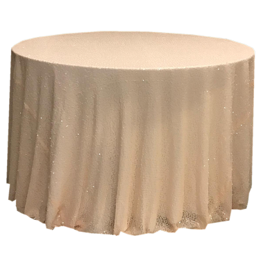 Peach Vendella Blush Sequin Tablecloth