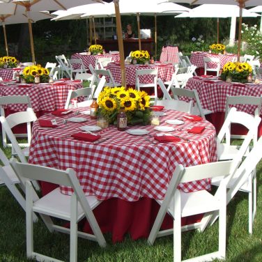 Red Gingham Tablecloths (4)