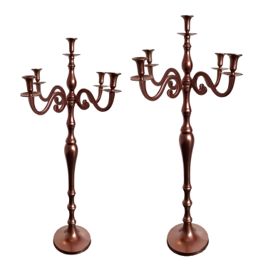 Rose Gold Candleabra 75cm and 95cm