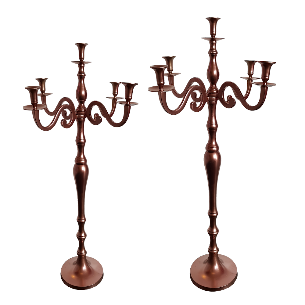Rose Gold Candleabra 75cm and 95cm