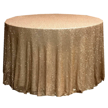 Champagne Rose Gold Sequin Tablecloth