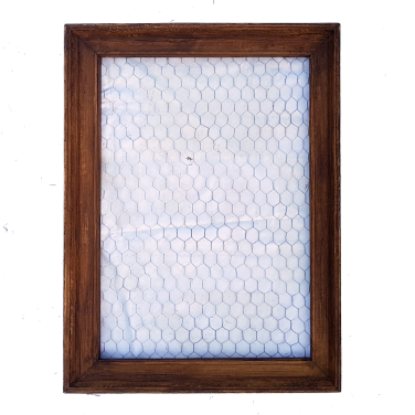 Rustic chicken wire frame