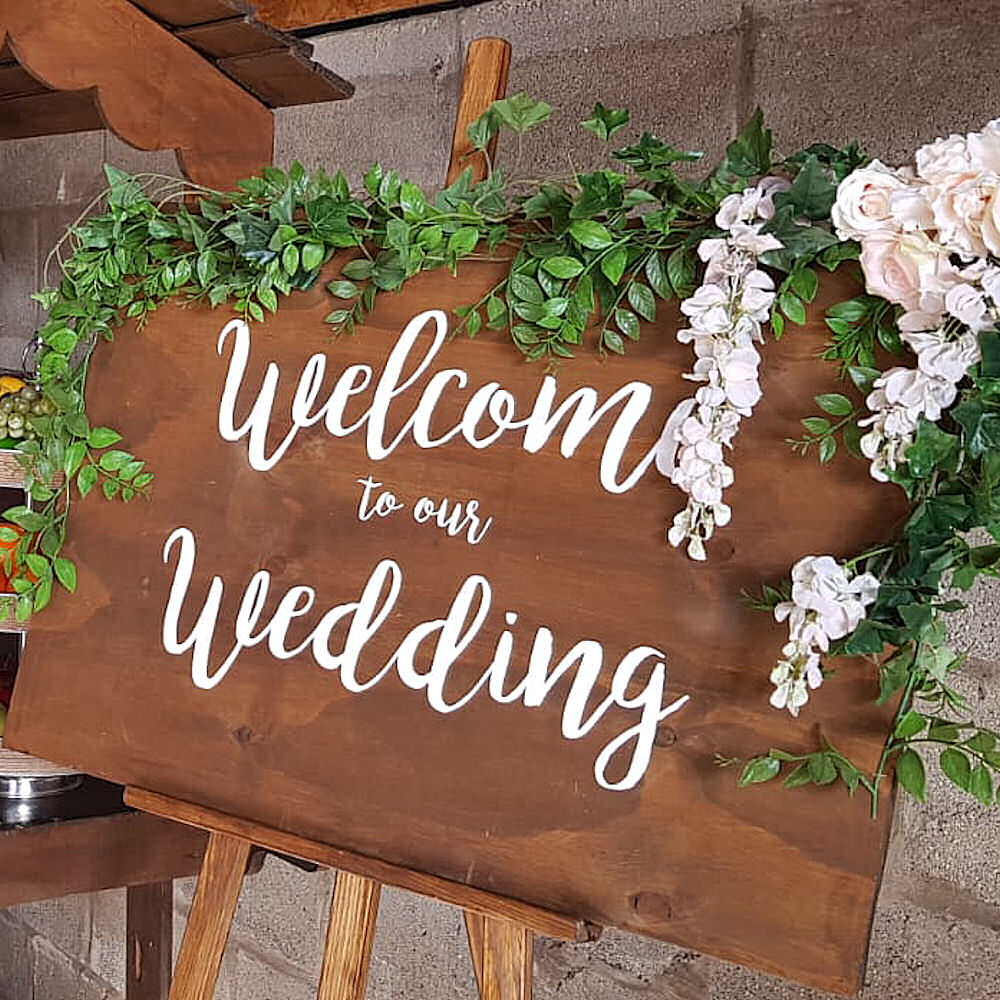 Welcome to our Wedding Rustic Wooden Sign