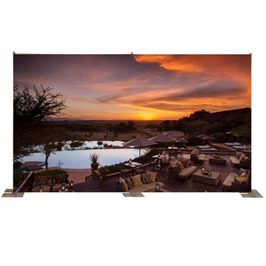 Safari Lodge at Sunset Backdrop