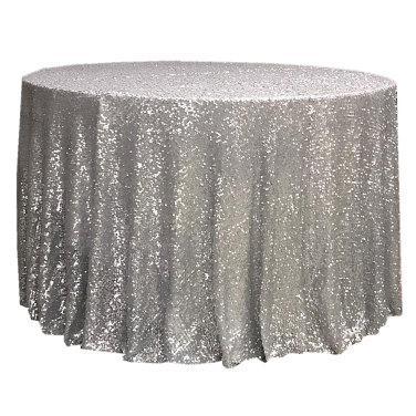 Silver Sequin Tablecloth