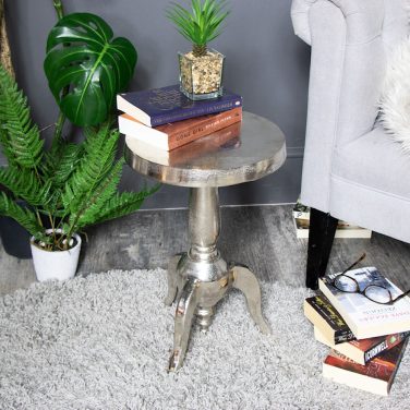 Small Silver Side Coffee Table