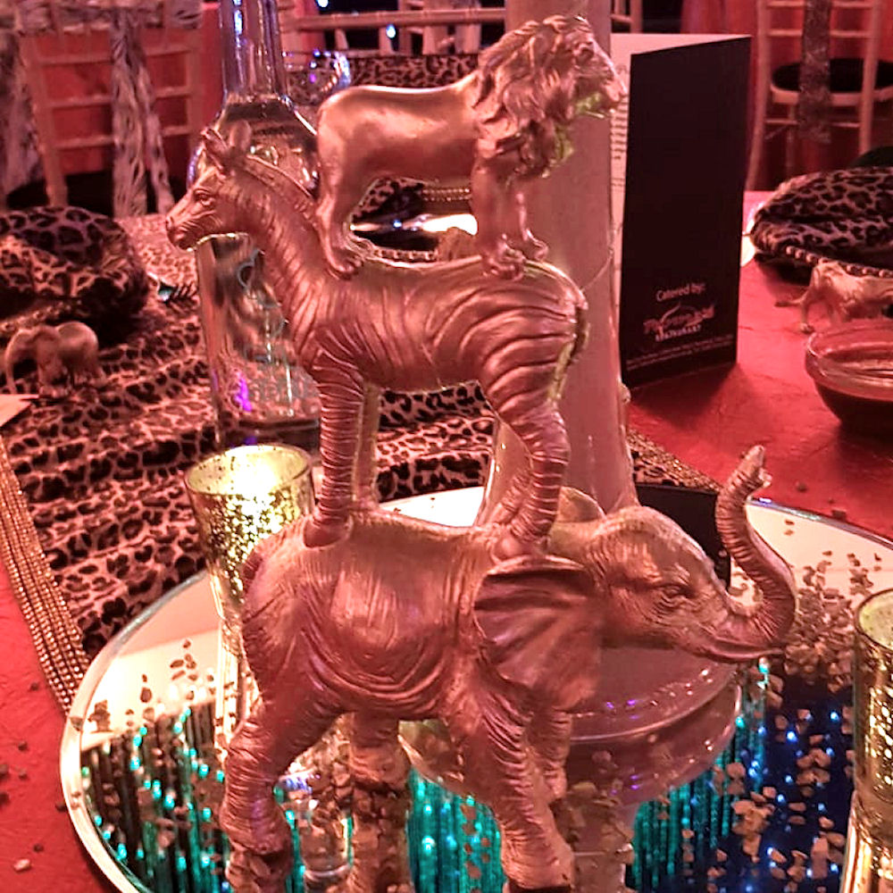 Stack of 3 Animals in Gold
