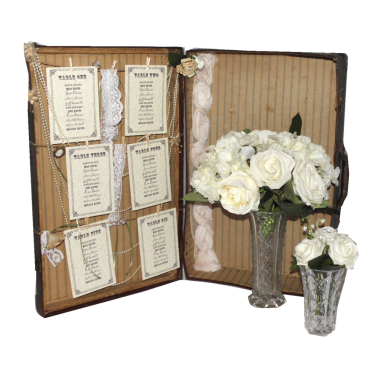 Vintage Suitcase Table Plan
