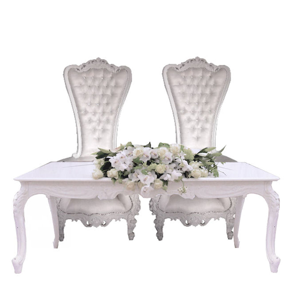 Throne Chairs & Sweetheart Table