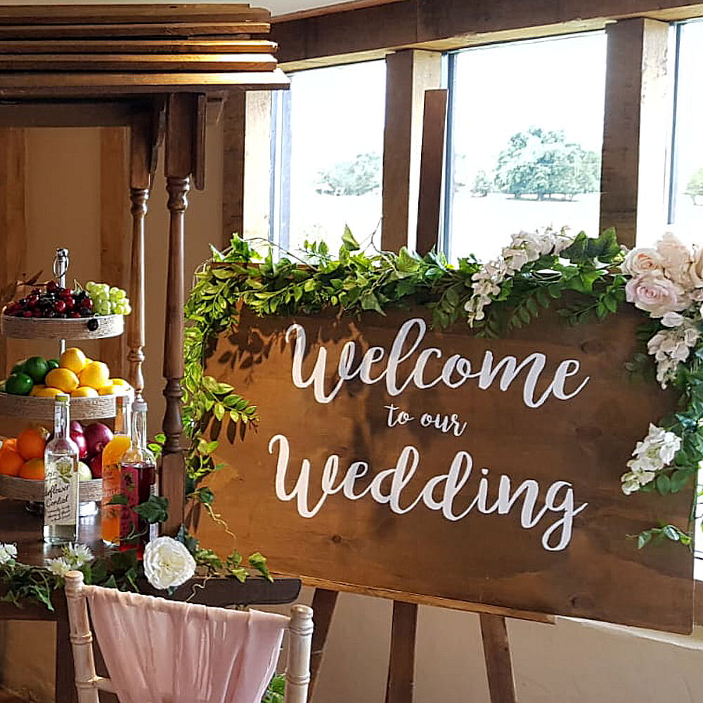 Welcome to our Wedding Rustic Wooden Sign