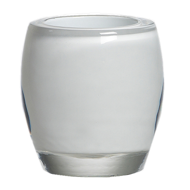 White Oval Roly Poly Tea Light Holder