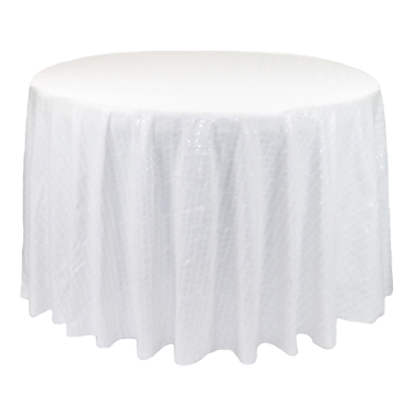White Sequin Tablecloth