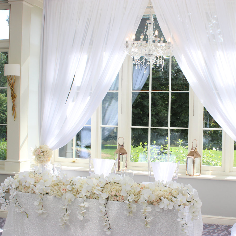 White Sequin Tablecloth