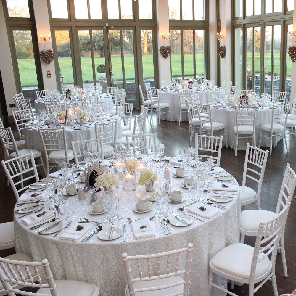 White Sequin Tablecloth