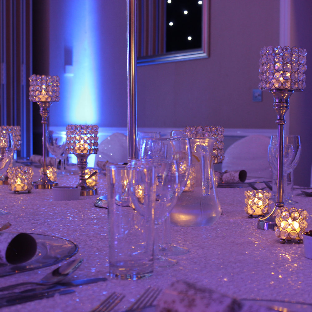 White Sequin Tablecloth