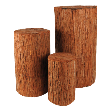 Wooden Bark Plinths